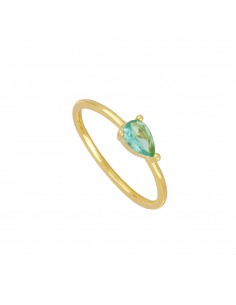 GREEN DROP GOLD RING