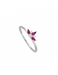 MAGENTA KYLE SILVER RING