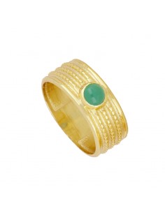 CHALCEDONY ALBI GOLD RING