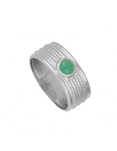 CHALCEDONY ALBI SILVER RING