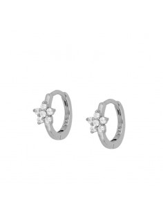 WHITE BOWIE SILVER EARRINGS