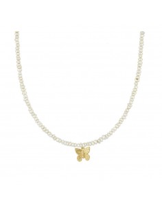 PEARL MARIPOSA GOLD NECKLACE