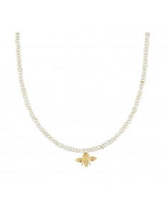 Collar de perlas con colgante de abeja. Collar de Nube Jewels.