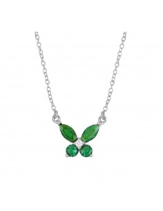 GREEN MARIPOSA SILVER NECKLACE