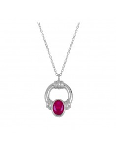 RUBY MONROE SILVER NECKLACE