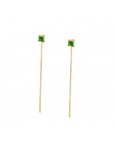 PENDIENTES ICY VERDE ORO