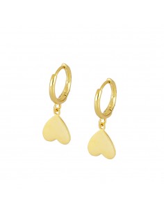 Pendientes con colgante corazón. Pendientes de plata con colgante. Joyas de Nube Jewels.