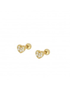 Piercing corazón de plata. Piercing corazón para oreja.