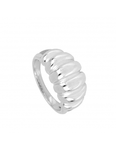 Anillo sello muy grande. Anillo de plata, joya lisa, simple de marca Nube Jewels.