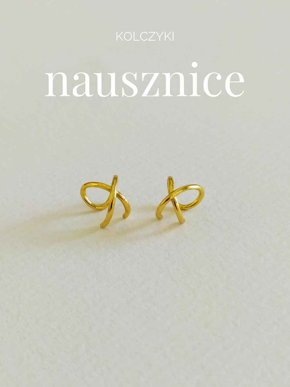 Kolczyki nausznice. Biżuteria srebrna.